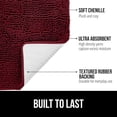 thumbnail image 2 of Juego de alfombras de baño GORILLA GRIP Soft Chenille Burgundy, 2 unidades, 2 of 9