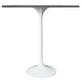 thumbnail image 4 of LeisureMod 48" Round Bar Height Dining Table with Sintered Stone Top and White Stainless Steel Pedestal Base for Modern Kitchen Verve Collection in Marble Grey, 4 of 8