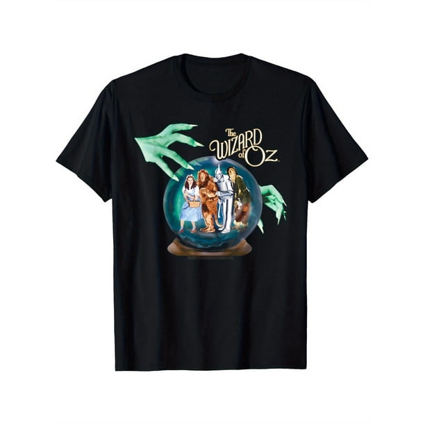 Halloween T-shirt - Wizard of Oz Crystal Ball Graphic Tee - 100% Cotton, Short Sleeve, Crew Neck, Black T-Shirt for Men & Women - Comfortable Fit, Ideal Gift for Dad, Mom, Best Friends, Casual We