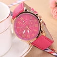 thumbnail image 4 of Relojes de mujer Geneva Fake Triple Eyelid Strap Relojes de mujer con escala romana elegantes, 4 of 4