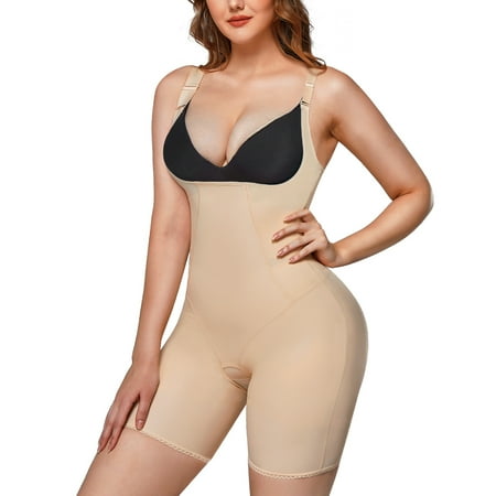 

Eleady Women Shapewear Tummy Control Faja Full Body Shaper Bodysuit High Waist Trainer Thigh Slimmer Butt Lifter(Beige X-Large)