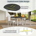 thumbnail image 6 of Harper & Bright Designs Farmhouse Extendable Dining Table Set for 4, Round Dining Table for 4 with Upholstered Chairs, Kitchen Table Set with Removable Leaf for Dining Room, Grey+White, 6 of 18