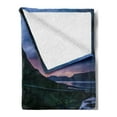 thumbnail image 2 of Landscape Soft Flannel Fleece Throw Blanket, Kirkjufell Volcano Coast of Snaefellsnes Peninsula Iceland European Outdoors, Cozy Plush for Indoor and Outdoor Use, 50" x 70", Multicolor, by Ambesonne, 2 of 5