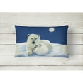 thumbnail image 2 of Carolines Treasures BDBA0429PW1216 Polar Bears Moonlight Snuggle Fabric Decorative Pillow 12H x16W multicolor, 2 of 3