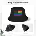 thumbnail image 3 of Bucket Hats Fashion Sun Cap Packable Outdoor Fisherman Hat for Women and Men Rainbow Pride Bucket Hats, 3 of 8