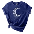 thumbnail image 2 of Tejiojio Essentials Short Sleeve Lady's Summer T-Shirt Fashion Women Moon Printed O-Neck Shirt Casual Tee Tops, 2 of 3