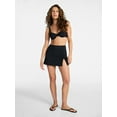 thumbnail image 2 of Time and Tru Women's and Women's Plus Size Ribbed Swim Skirt, Sizes XS-3X, 2 of 5