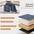 thumbnail image 4 of Zesthouse 18.5″ Linen Fabric Ottoman, Modern Ottoman Coffee Table for Living Room, Flower Shaped Foot Stools, Upholstered Footrest Stool for Couch, Blue, 4 of 9