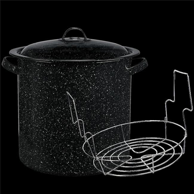 15.5 qt. Water Bath Canner with Jar Rack, Black