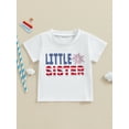 thumbnail image 5 of Aojekbee Kids Boy Girl T-Shirts Casual 4th of July Letter Print Cute Short Sleeve Tops for Toddler Summer Clothes, 5 of 10
