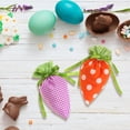 thumbnail image 6 of 6 Pcs Easter Carrot Shaped Treat Bags Easter Basket Stuffers Fabric Drawstring Candy Gift Goodie Bags for Egg Hunt Outdoor Party Supplies, 6 of 9