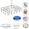 thumbnail image 5 of Clothes Drying Rack, 52 Clips Stainless Steel Laundry Drying Rack Folding Sock Hanger, Underwear Hanger, Clothes Hangers for Drying Towels, Bras, Lingerie, Baby Clothes, 5 of 8