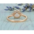 thumbnail image 2 of Oval Cut Lab-Created Diamond Solid Opal Wedding Ring 14K Rose Gold Plated sterling Silver Ring- October Birthstone- Engagement Ring, 2 of 5