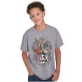 thumbnail image 3 of Never Give Up Fight Skull Tattoo Crewneck T Shirts Boy Girl Teen Brisco Brands S, 3 of 6