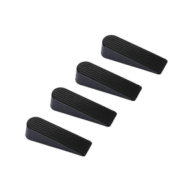 4 Pack Door Stopper Rubber Door Stopper Leveling Door Stopper, 100% Silicone, Non-Toxic, Non-Odor, Black