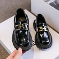 thumbnail image 6 of Paokuoon Toddler Girls Leather Shoes Little Kids Girls Loafers School Uniform Flats for Girls Thick Non-slip Sole Casual Shoes Mary Jane Dress Shoes, 6 of 10