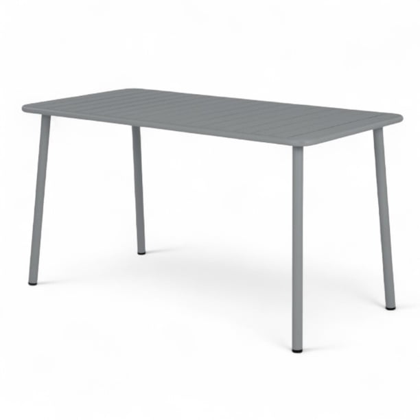 Mesa de Exterior Árixa Gris – Mesa para Jardín o Terraza, Diseño Moderno, Resistente a la Intemperie y Elegante