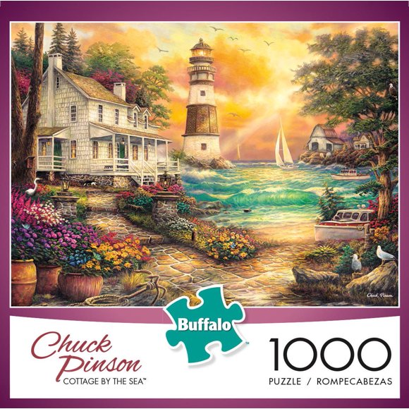 Buffalo Games Chuck Pinson Le puzzle Cottage by The Sea en 1000 pièces