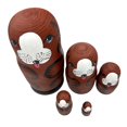 thumbnail image 3 of Conjunto de 5 muñecas rusas Matryoshka de madera pintadas a mano, regalo perfecto para cumpleaños, 3 of 9