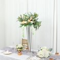 thumbnail image 5 of BalsaCircle Silver 27" Metal Trumpet Flower Vase Centerpiece Wedding Party Catering Decorations, 5 of 8