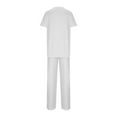 thumbnail image 6 of pstuiky Lounge Sets for Women, Women Print Short Sleeve Round Neck Blouses Shirts Sets and Long Pants Regular Fit Workout Oversized Pj Sets Womens Loungewear Set Hot Prices White XXXL, 6 of 6