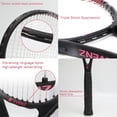 thumbnail image 3 of KEVENZ Tennis Racket for Adults, Carbon Fiber Tennis Racquet with Carring Bag, Light Weight and Shock Resistant, Black, 3 of 5