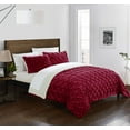 Chic Home Noam 3-Piece Solid Color Comforter Set, King, Red - Walmart.com