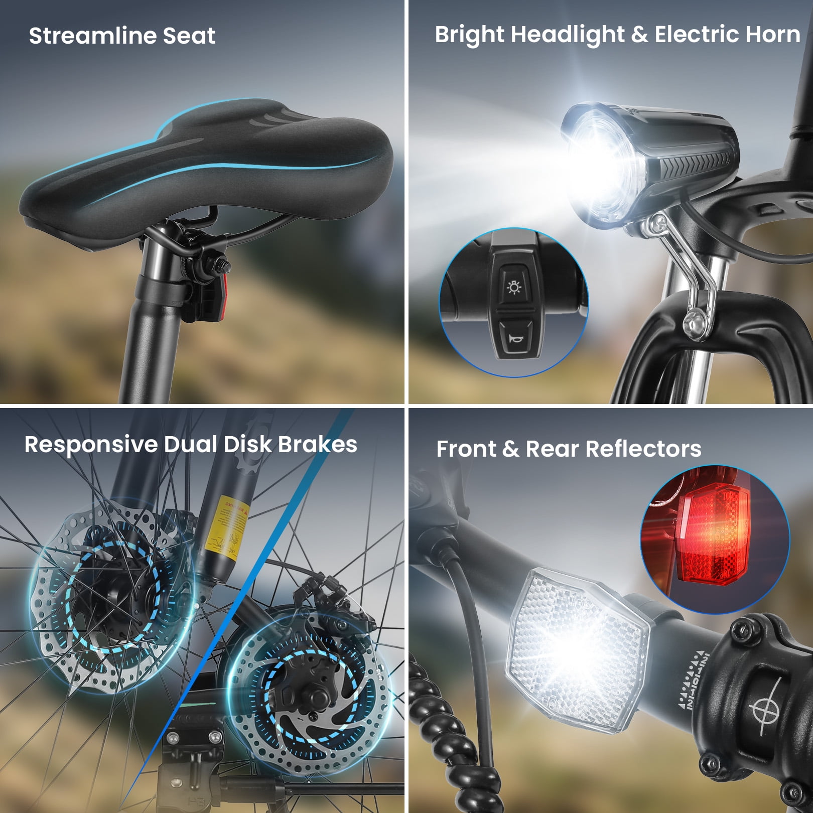 Gocio Electric Bike for Adults, 27.5" E-Mountain Bike, Lockable Suspension Fork, 750W Peak Power Motor, 48V/10.4AH, 19.8 MPH, 21 Speed, UL 2849