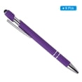 thumbnail image 3 of Uxcell Ballpoint Pen with Stylus Tip Metal Pen Black Ink 1.0mm Medium Point Stylus Pen Style 1, Purple 6 Pack, 3 of 6