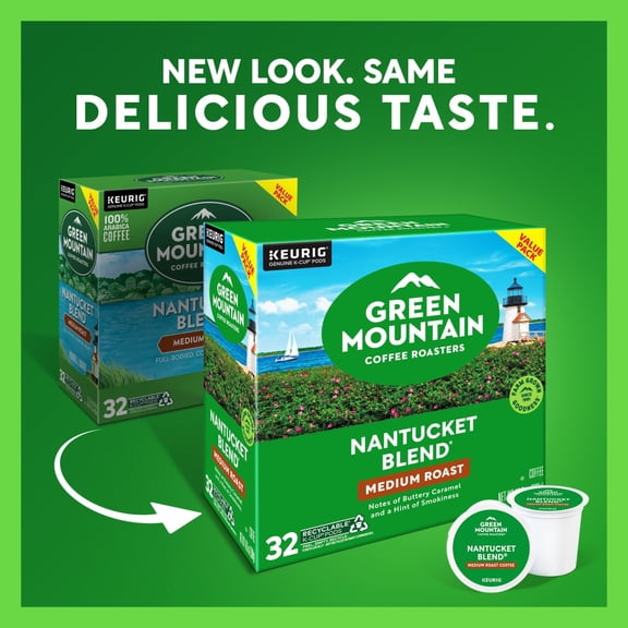(1 Pack)-Green Mountain Coffee Roasters Nantucket Blend Medium Roast K-Cup Coffee Pods 32 ct