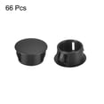 thumbnail image 3 of Uxcell 66Pack 23/32" Plastic Hole Plugs Panel Flush Type Knockout Locking Plugs, Black, 3 of 5