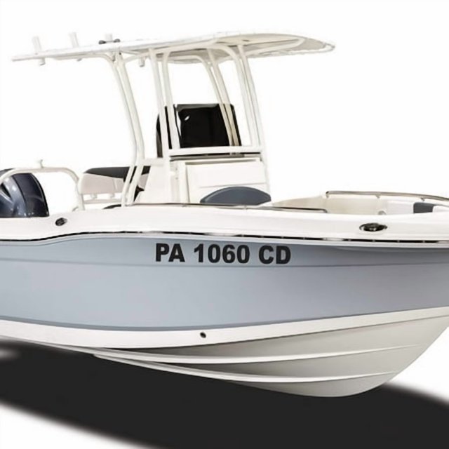 1060 graphics 3 high Boat Registration Numbers (Two Sets) custom Marine Sticker Decals