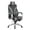 Black, variant on Boss Office Products Hinged Arm Executive Chair - Black, Gray Vinyl Seat - Black, Gray Vinyl Back - 5-star Base - Armrest - 1 Each