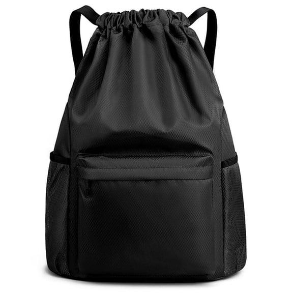 Youersen Drawing Sport Backpack with Shoes Compartment for Adult Swimming, Basketball, Gym, Black Unisex