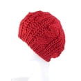 thumbnail image 2 of AYYUFE Fashion Women's Lady Beret Braided Baggy Beanie Crochet Hat Ski Knitted Cap, 2 of 6