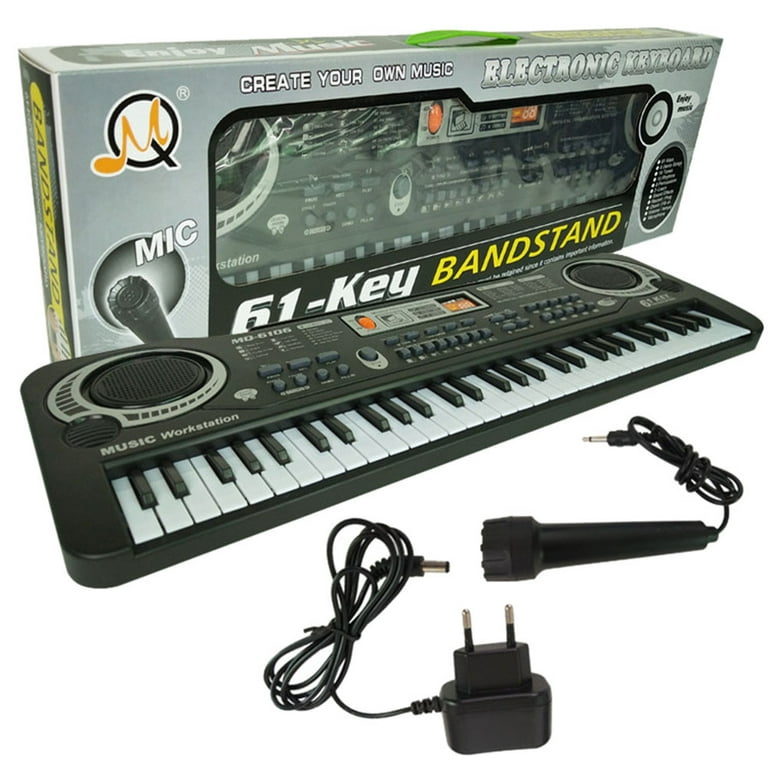 Kayannuo Clearance 61 Keys Digital Music Electronic Keyboard Key Board Gift  Electric Piano Gift EU