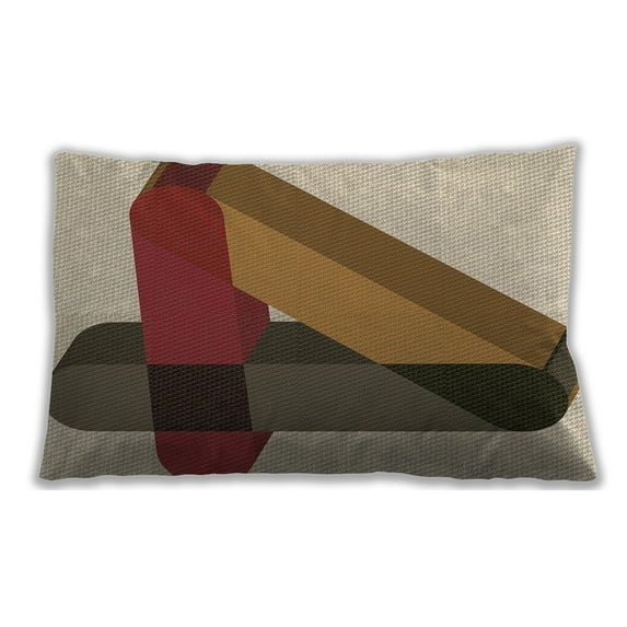 Ahgly Company Outdoor Rectangular Contemporary Lumbar Throw Pillow, 13 inch by 19 inch