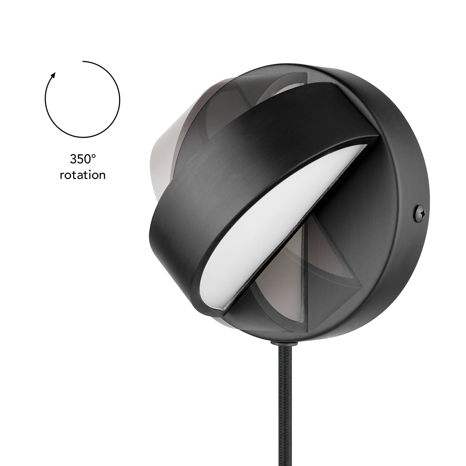 Globe Electric 4.75" Matte Black LED Integrated Plug-in or Hardwire Indoor Wall Sconce (2-pack)