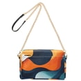 thumbnail image 2 of FORMRS Women Crossbody Purse with Chain Strap Vegan Leather Shoulder Handbag, Green Abstract Wavy, 2 of 7
