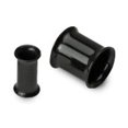 thumbnail image 7 of Surgical Steel Black Double Flared Plug Ear Tunnel 10 to 1" Gauge - Pair, 7 of 7