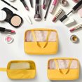 thumbnail image 5 of Bilqis Deals Zippered Tote Bag, Portable Bathroom Travel Bag In Clear PVC And Candy Color Patchwork Cosmetic Bag, 5 of 5