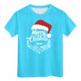 thumbnail image 5 of Zshosam Kids Christmas Shirt Grinch Teen Boys Girls Christmas T-shirt Christmas Print Casual Short Sleeve Tops Shirt Teen Clothes Size 9T 10T,(Sky Blue 9-10 Years), 5 of 5