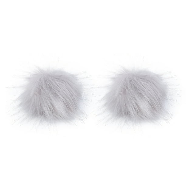 EeaseMX 2 bolas de lana artificial para decorar sombreros, accesorios para ropa