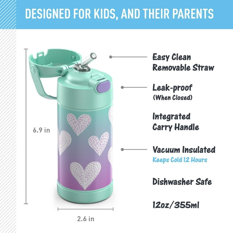 THERMOS FUNTAINER Water Bottle with Straw 12 Ounce Kids