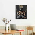thumbnail image 3 of Nawypu Black Man Wall Art African American Man Poster Black Men I Am Empowered King Painting - Motivational Phrases Black Men Portrait Wall Art black man wall decor Home Decor, 3 of 5