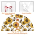 thumbnail image 4 of Lsque Sunflowers and Bees Print Christmas Tree Skirt, Tree Skirt with Ties or Velcro, Perfect for Holiday Decorations, Halloween, and New Year-36", 4 of 7