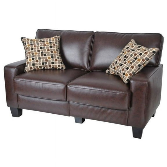 Bowery Hill Loveseat in Chestnut Brown