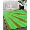 thumbnail image 2 of Ahgly Company Indoor Square Patterned Neon Green Area Rugs, 6' Square, 2 of 6