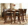 thumbnail image 2 of Lexicon Verona Wood Counter Height Dining Room Table in Wire Brushed Amber, 2 of 4