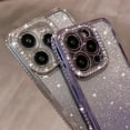 thumbnail image 4 of Compatible with iPhone Case,Glitter Diamond Electro Plated Bumper Clear Camera Lens Protection Soft Shockproof Cover Phone Case (Blue,iPhone 14 Plus), 4 of 8